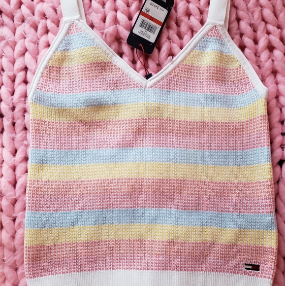 Tommy Hilfiger jeans knitted top xs brand new with tags - Picture 2 of 6